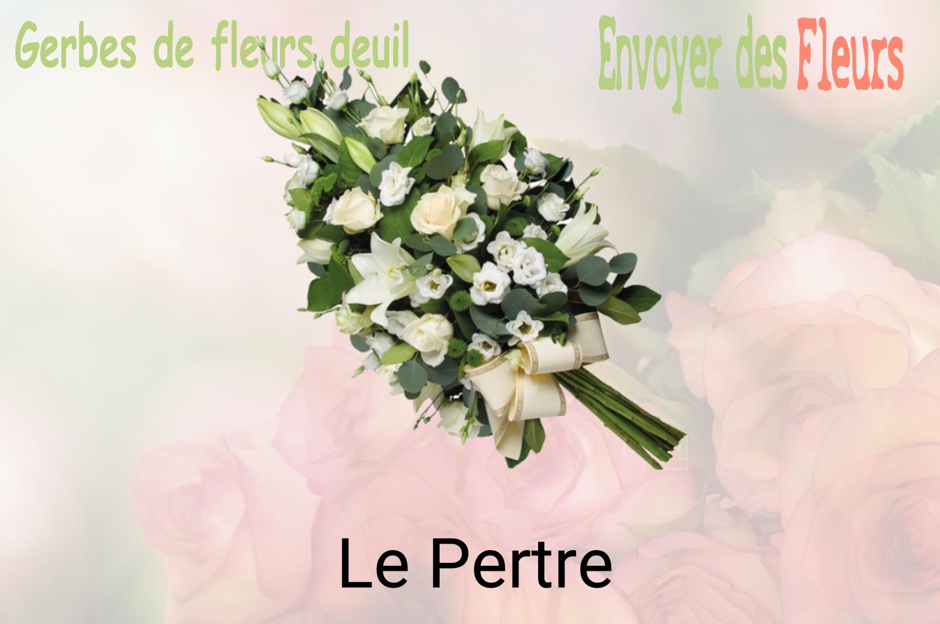 Gerbe de fleurs de deuil livrée à Le Pertre